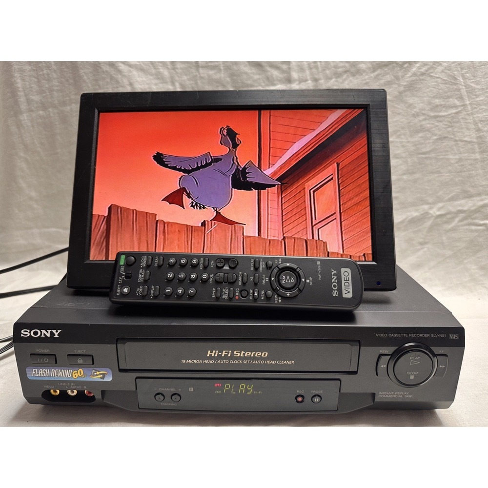 Sony SLV-N51 VCR Video Cassette Recorder Player 4-Head Hi-Fi With Remote